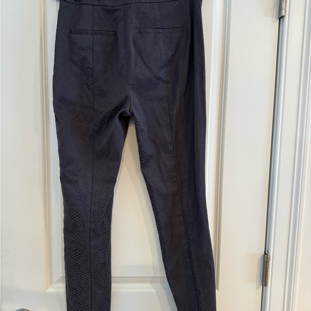 Black Textured Pants